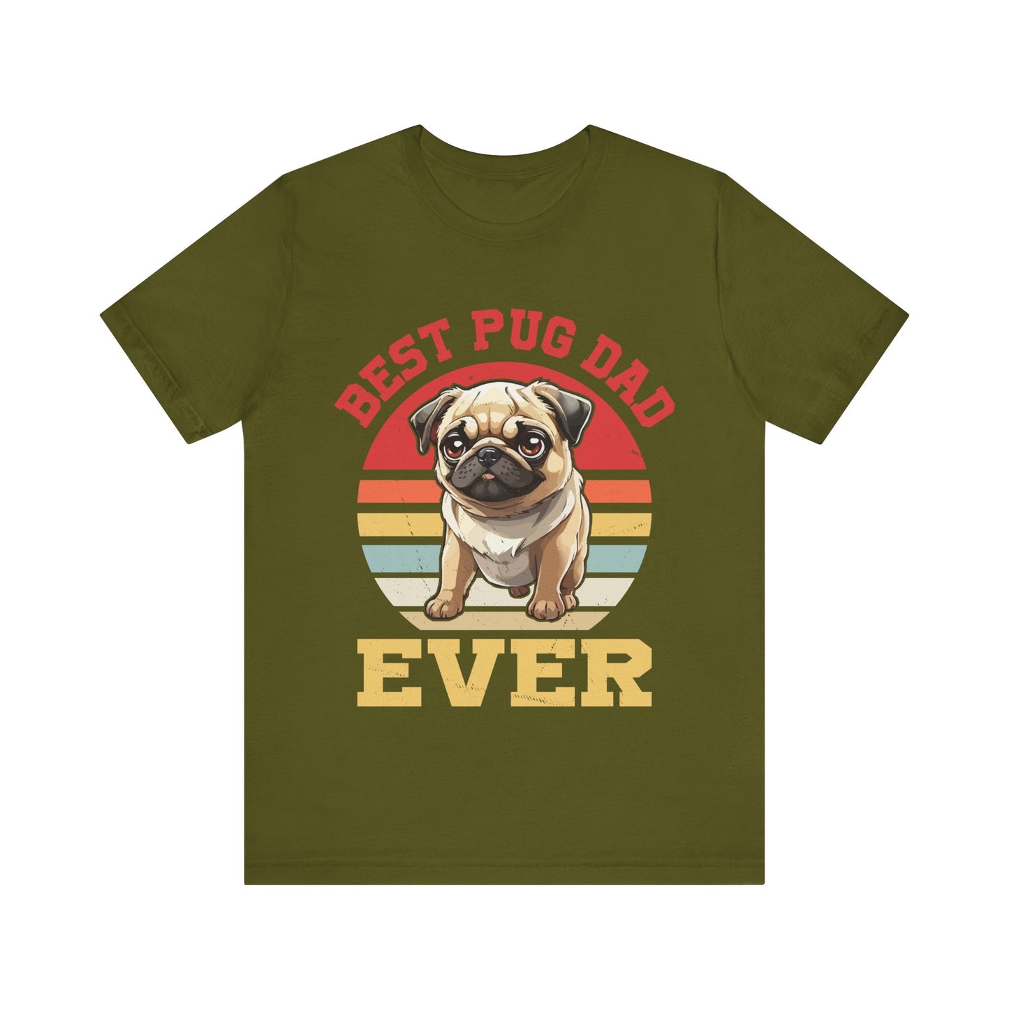 Best Pug Dad Ever T-Shirt – Funny Dog Dad Gift for Pug Lovers – Cute Pug Owner Tee – Father’s Day Pet Shirt