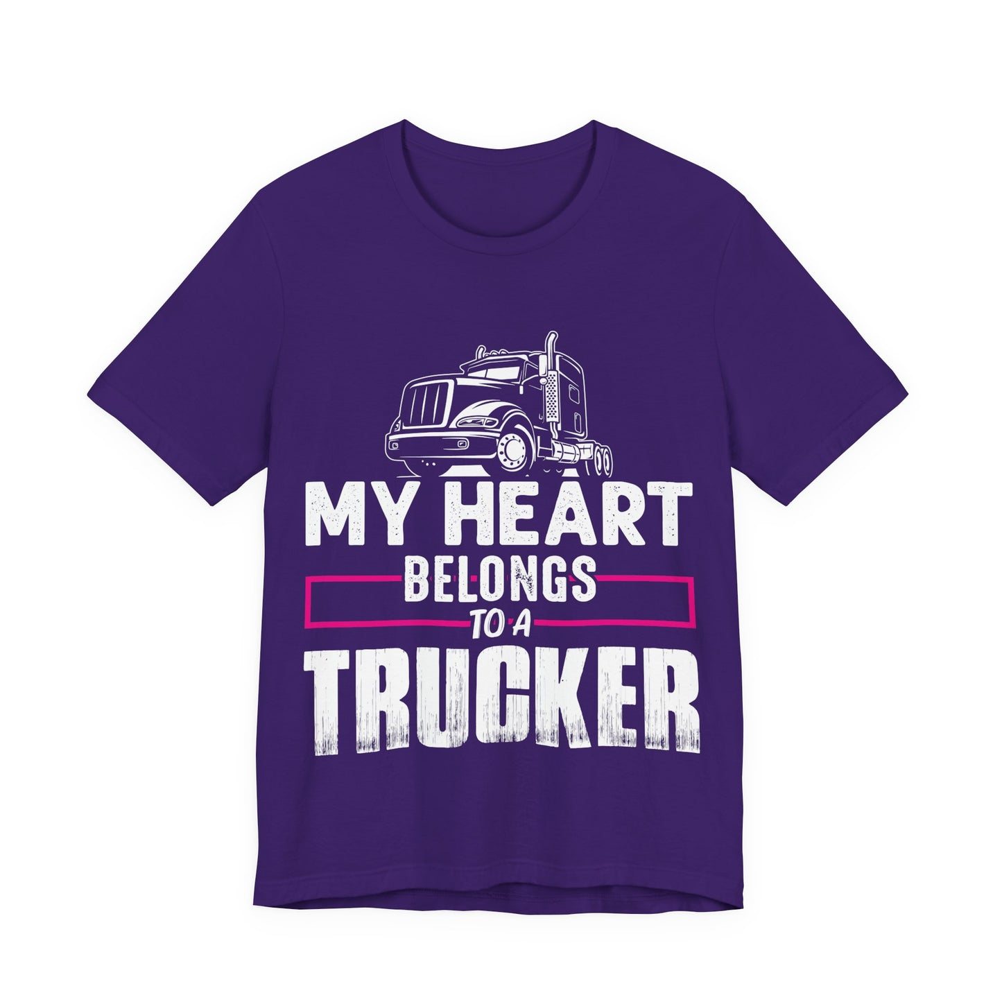 My Heart Belongs to a Trucker Shirt – Unisex Trucker Wife Love Tee, Perfect Gift for Trucker’s Spouse or Partner