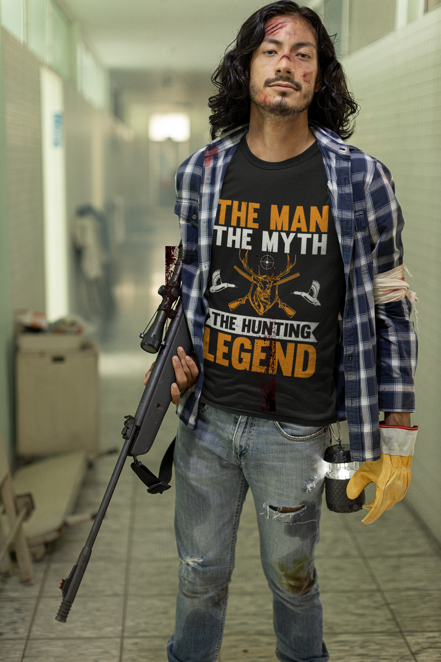 The Man The Myth The Hunting Legend T-Shirt – Funny Deer Hunter Gift for Men – Legendary Outdoorsman Tee for Dad, Husband, or Grandpa
