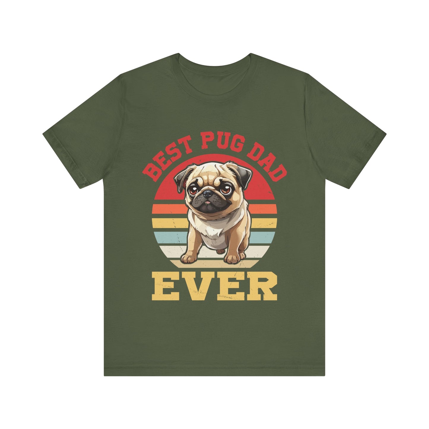 Best Pug Dad Ever T-Shirt – Funny Dog Dad Gift for Pug Lovers – Cute Pug Owner Tee – Father’s Day Pet Shirt