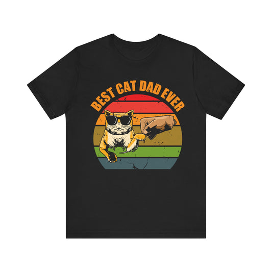 Best Cat Dad Ever T-Shirt – Funny Cat Lover Gift for Men – Cool Cat Dad Tee for Father’s Day or Birthday