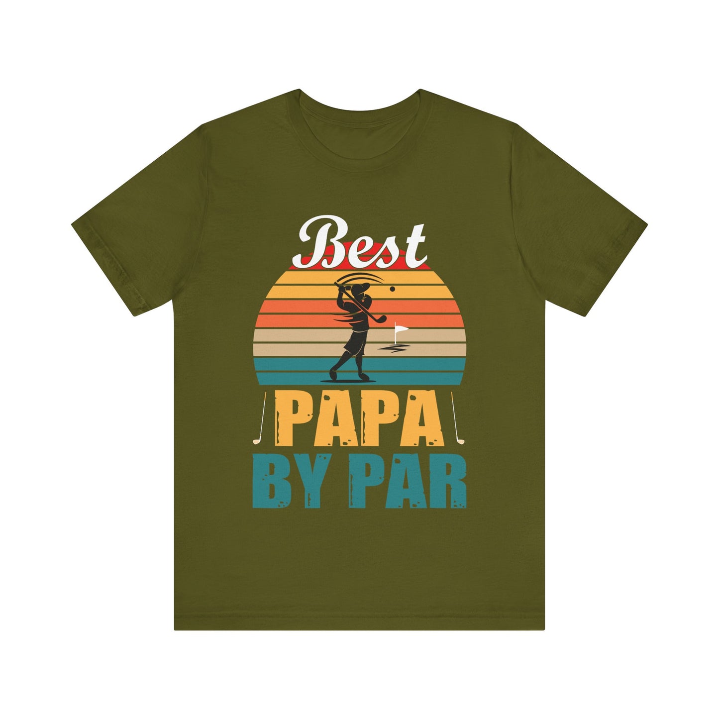 Best Papa By Par Golf T-Shirt – Funny Grandpa Golf Gift – Tee for Papa – Father’s Day, Birthday or Retirement Gift Idea