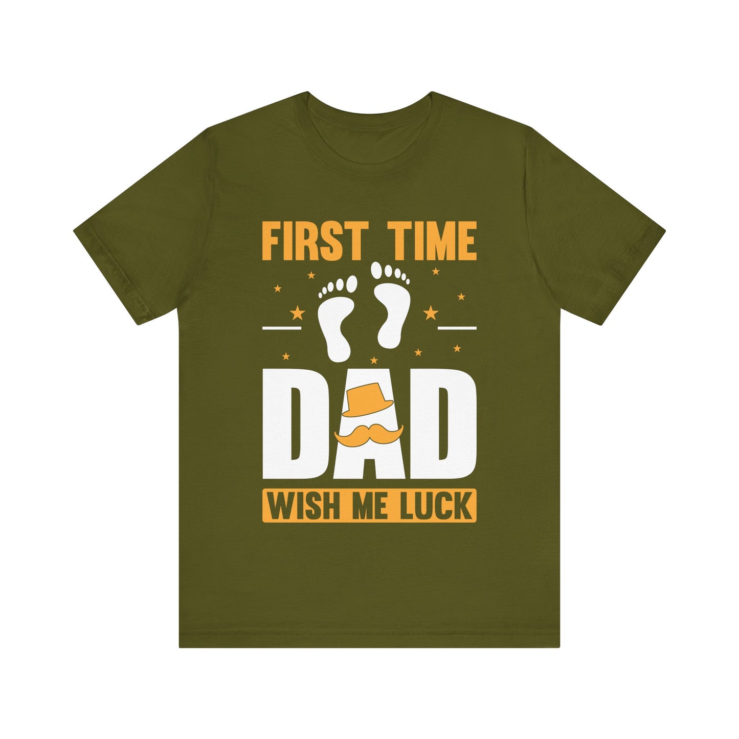 First Time Dad T-Shirt – Funny Expecting Father Gift Shirt – “Wish Me Luck” New Dad Tee – Baby Announcement Shirt for Men