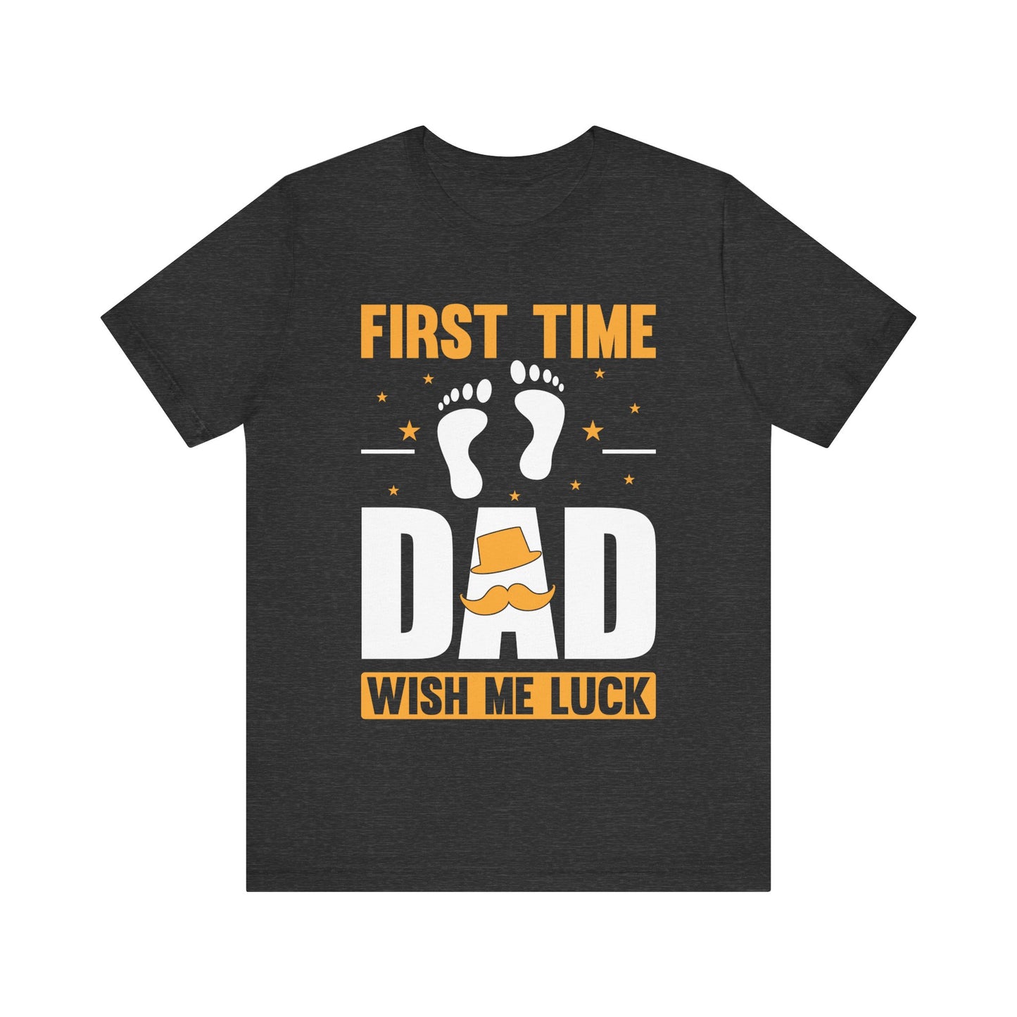 First Time Dad T-Shirt – Funny Expecting Father Gift Shirt – “Wish Me Luck” New Dad Tee – Baby Announcement Shirt for Men