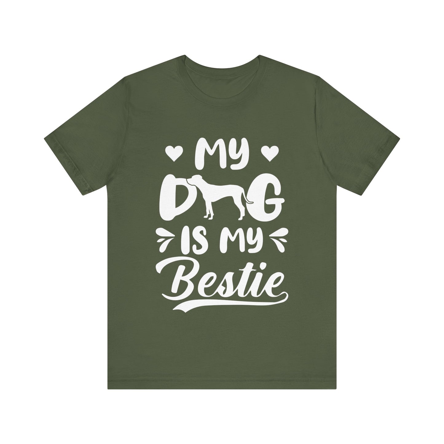 My Dog Is My Bestie T-Shirt – Cute Dog Lover Gift – Pet Owner Tee for Women & Men –  Unisex Shirt