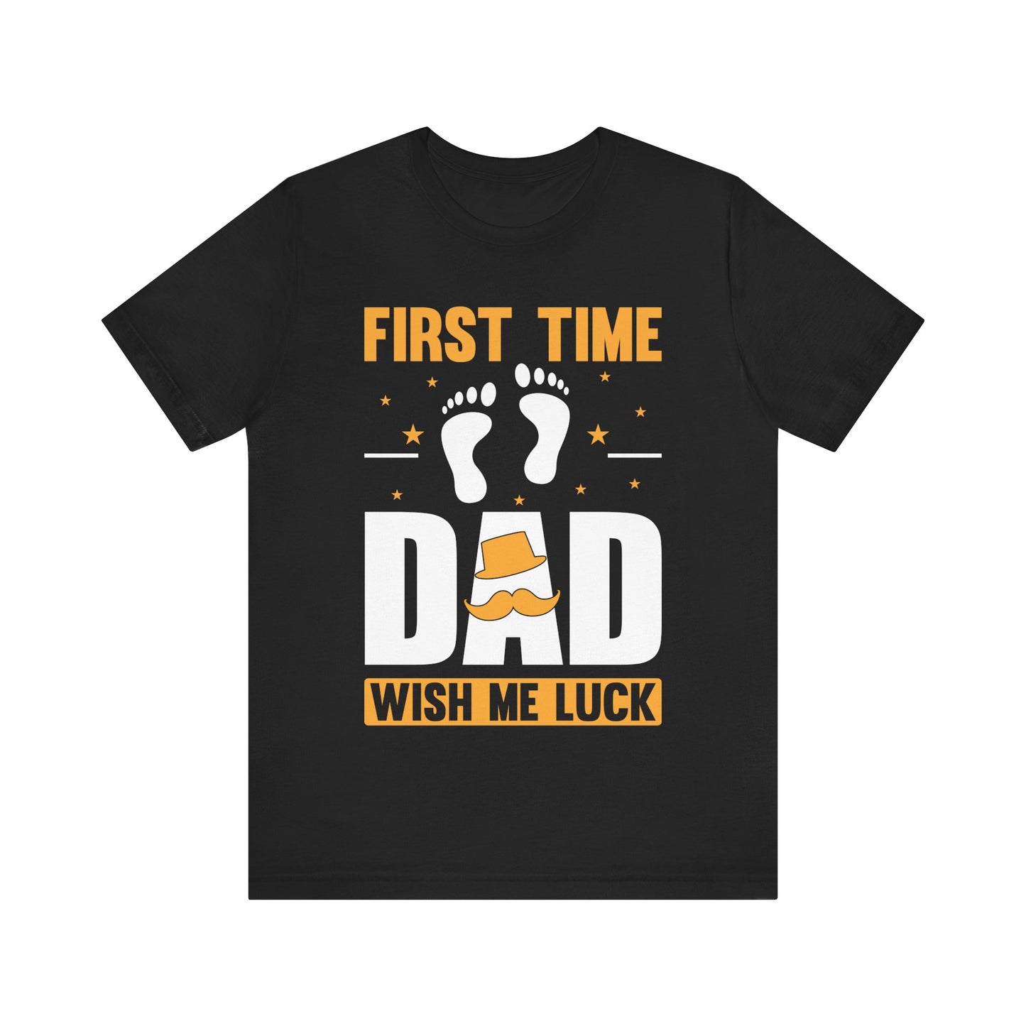 First Time Dad T-Shirt – Funny Expecting Father Gift Shirt – “Wish Me Luck” New Dad Tee – Baby Announcement Shirt for Men